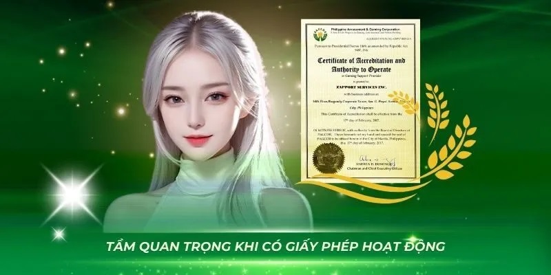 Giấy phép hoạt động có vai trò vô cùng quan trọng